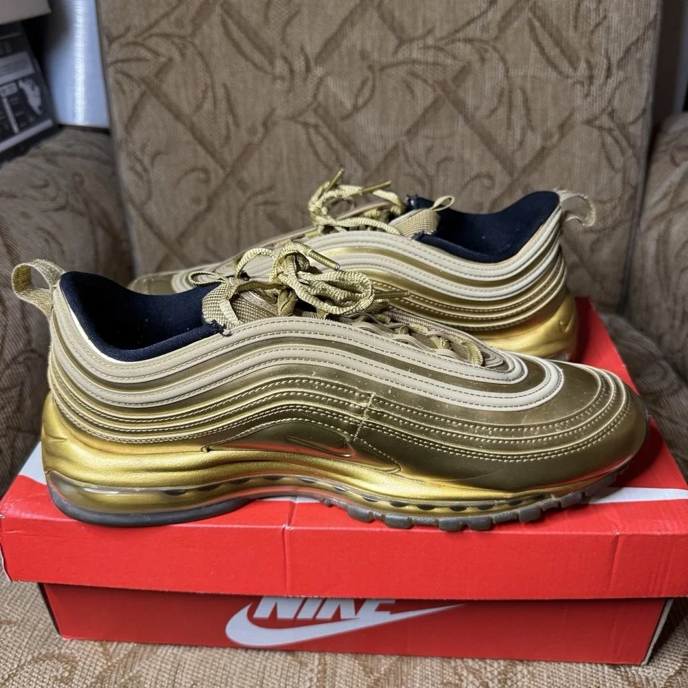 Nike Air‎ Max 97 Olympic Gold Size 11 Great Condition! Pre-owned No Box